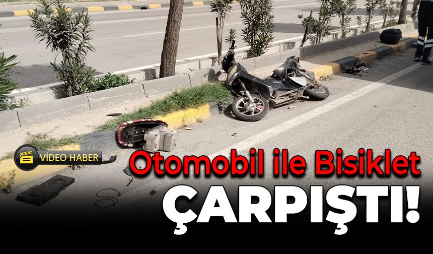 Otomobil ile Elektrikli Bisiklet Çarpıştı: 1 Yaralı!