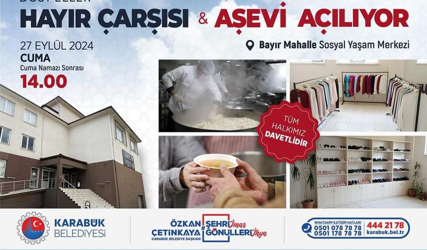 Dost Eller Hayır Çarşısı ve Aşevi Açılıyor