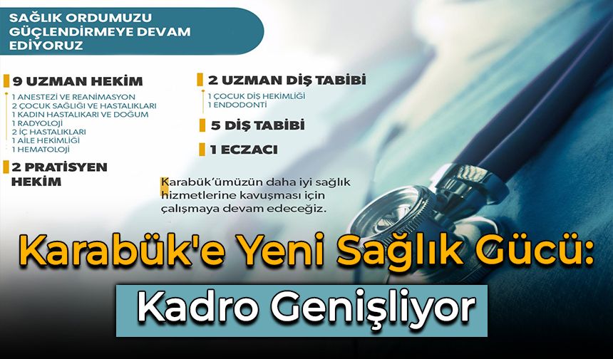 Karabük'e Yeni Sağlık Gücü: Kadro Genişliyor!