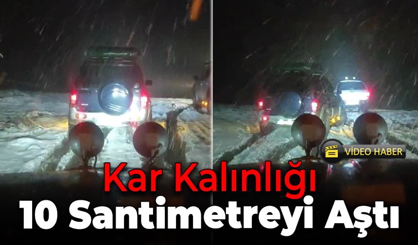 Karabük'te Kar Kalınlığı 10 Santimetreyi Aştı