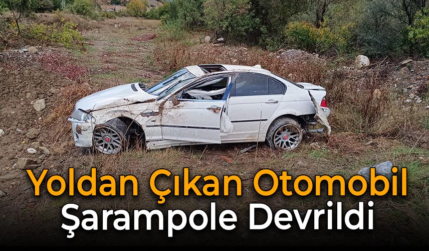 Otomobil Şarampole Devrildi: 2 Yaralı