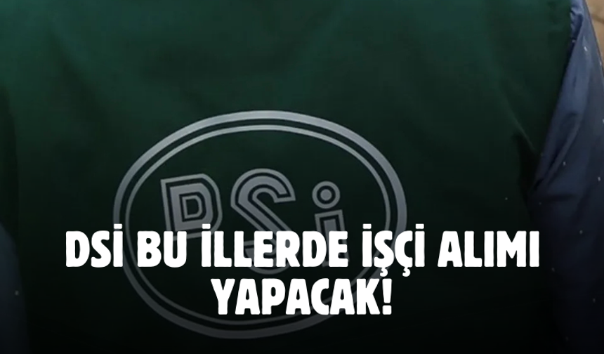 Karabük Bartın Kastamonu Bolu Zonguldak'da yaşayanlar dikkat! DSİ işçi alımı yapacak