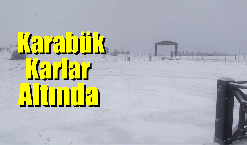 Karabük Karlar Altında, Beyaz Örtüyle Kaplandı