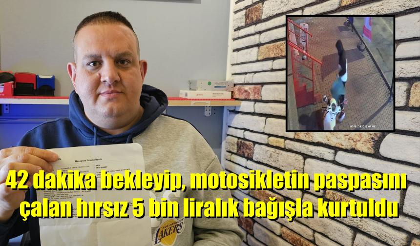 Hırsızlıktan 5 bin liralık bağışla kurtuldu