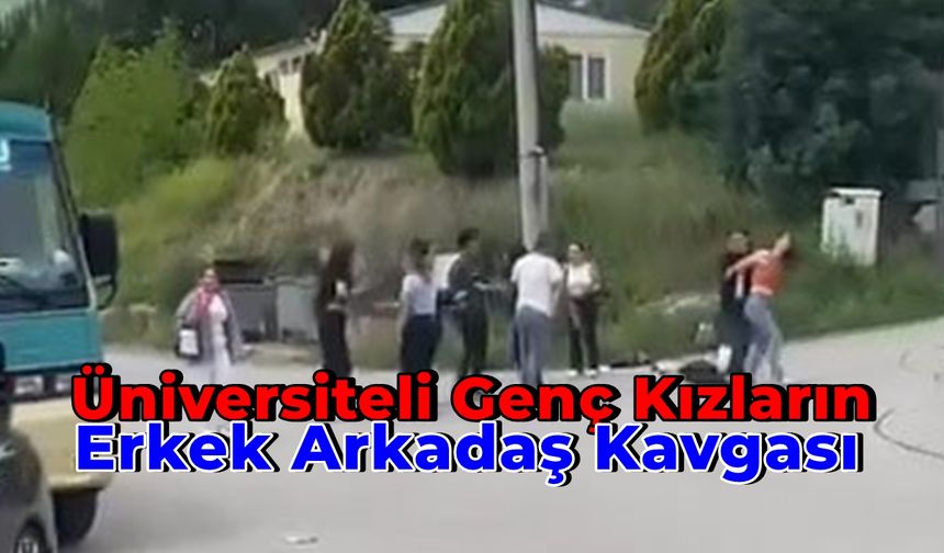 Üniversiteli Genç Kızların Erkek Arkadaş Kavgası
