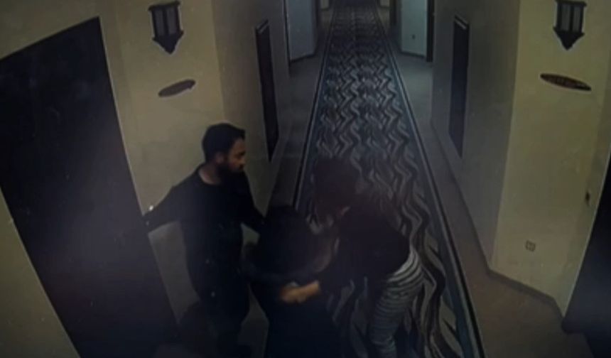 Otelin yöneticileri yangın anında böyle kaçmışlar: O anlar kamerada