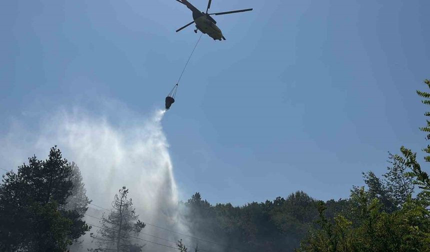 Bolu’da ormanlık alanda çıkan yangın büyümeden söndürüldü