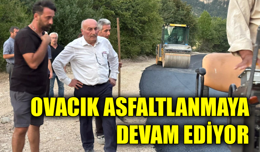 Başkan Sözen Kavaklar Köyü’nde asfalt çalışmalarını inceledi