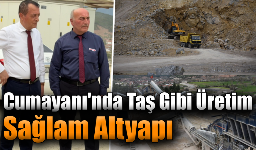 Cumayanı taş ocağında üretim hız kesmeden sürüyor