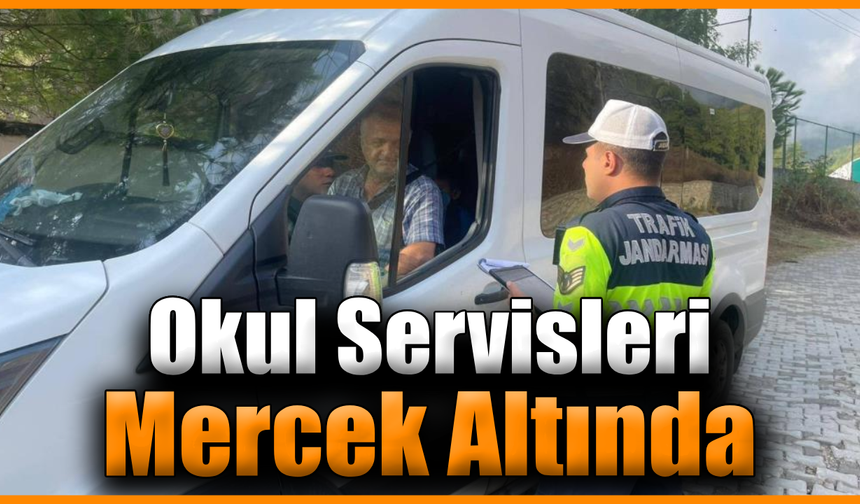 Jandarmadan okul servis araçlarına denetim