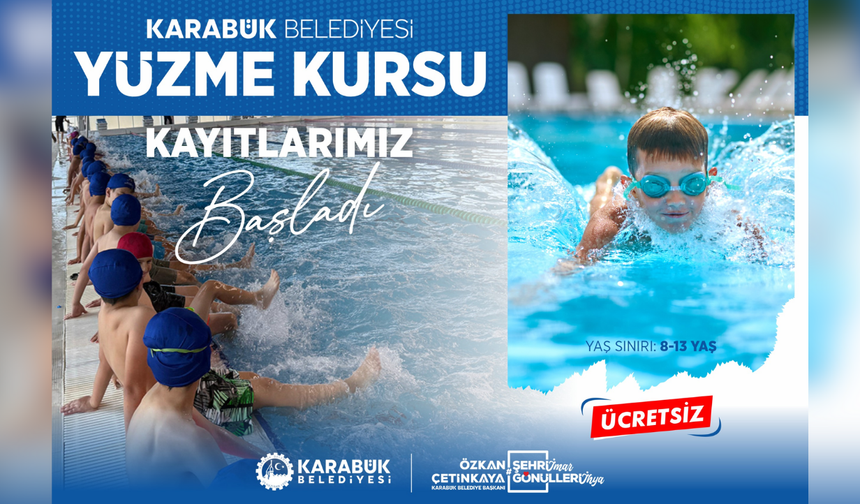 Karabük'te çocuklar bu kış yüzmeyi öğrenecek!