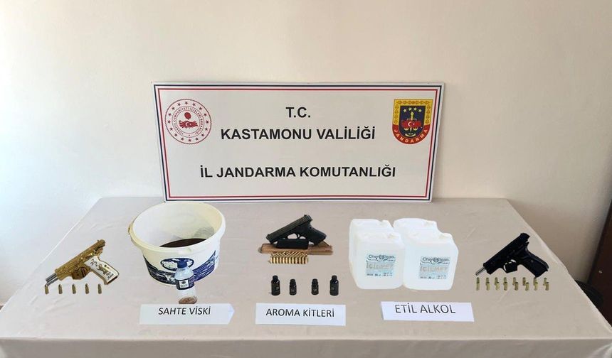Kastamonu’da sahte alkol operasyonu: 3 gözaltı