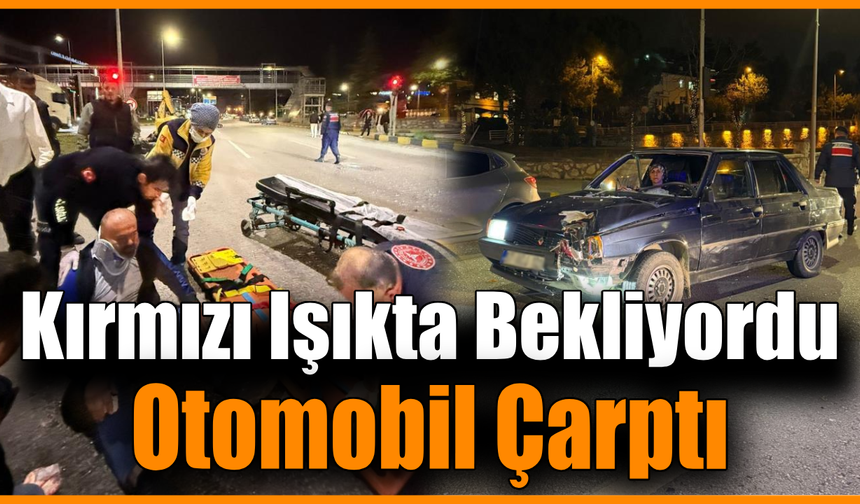 Kırmızı ışıkta bekleyen motosikletli canından oluyordu