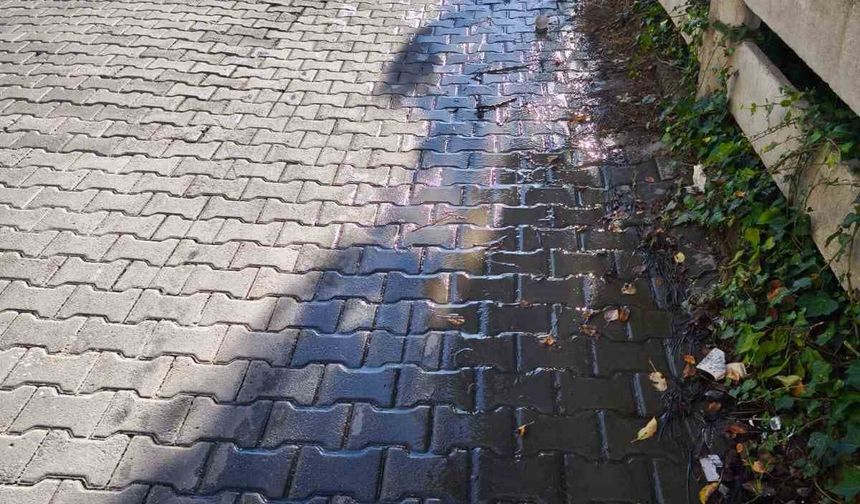 Mahallede tonlarca su boşa aktı