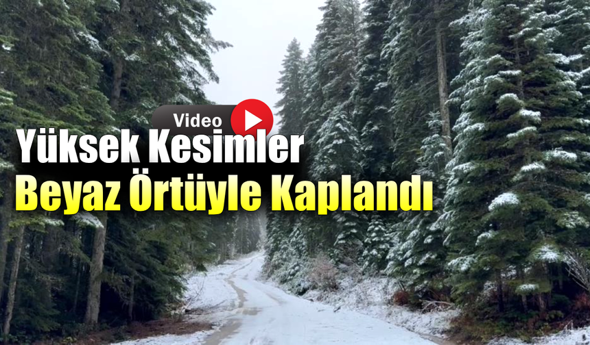 Keltepe ve Sarıçiçek Yaylası kar yağışıyla beyaza büründü