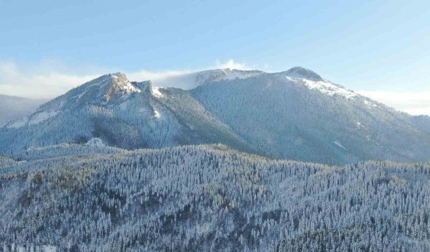 Yaralıgöz Dağı'nda muhteşem kar manzarası