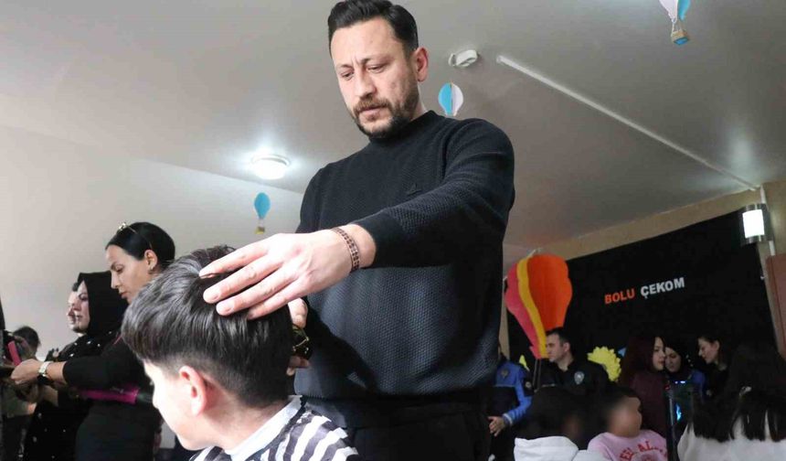Toplum destekli ekipler ve berberler çocuklar için buluştu