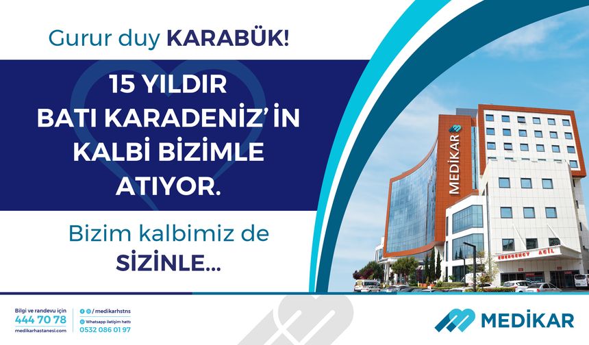 Medikar Hastanesi, 15 yıllık sağlık yolculuğunu sürdürüyor