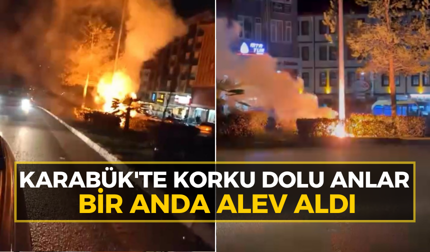 Safranbolu’da geceyi aydınlatan alevler!