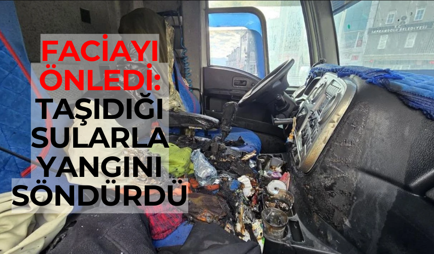 Faciayı önledi: Taşıdığı sularla yangını söndürdü