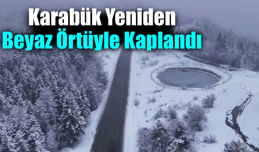 Ahmetusta Geçidi’nde kar manzarası havadan görüntülendi