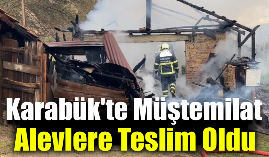 Cemaller köyünde korkutan yangın: Müştemilat tamamen yandı