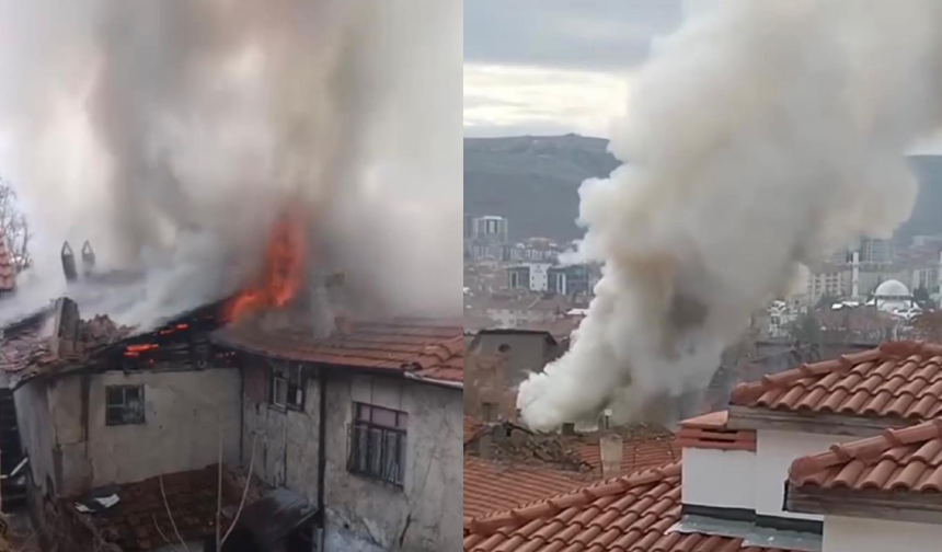 Karatekin Mahallesi’nde çatı alevlere teslim oldu