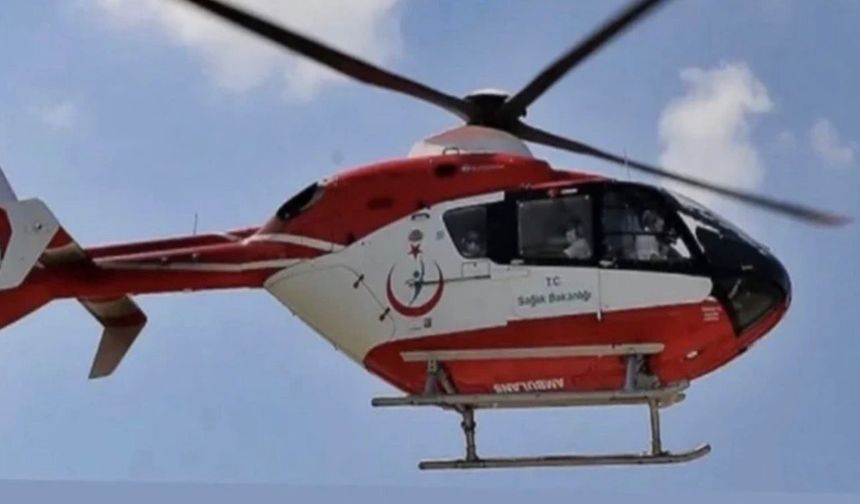 İnme geçiren vatandaş helikopter ambulansla Ankara’ya nakledildi