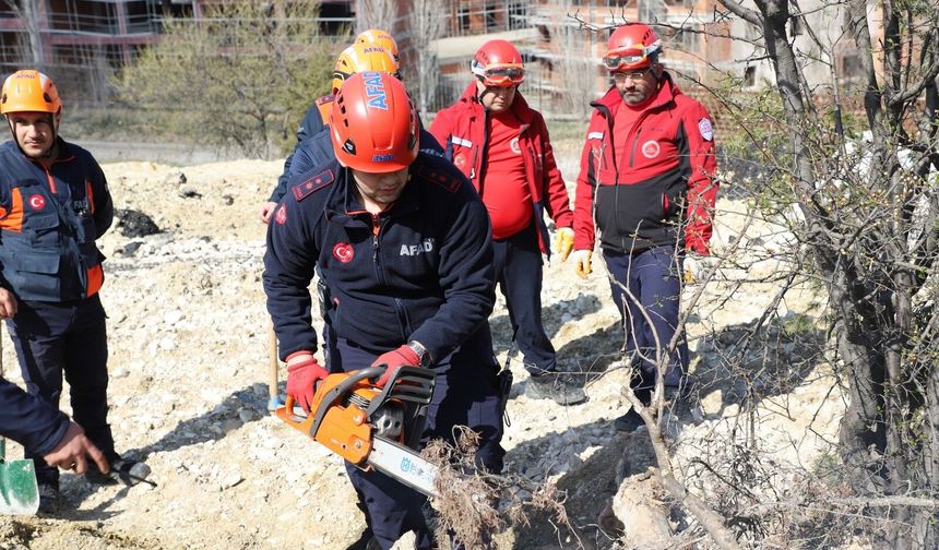 Kastamonu’da heyelan tatbikatı gerçekleştirildi