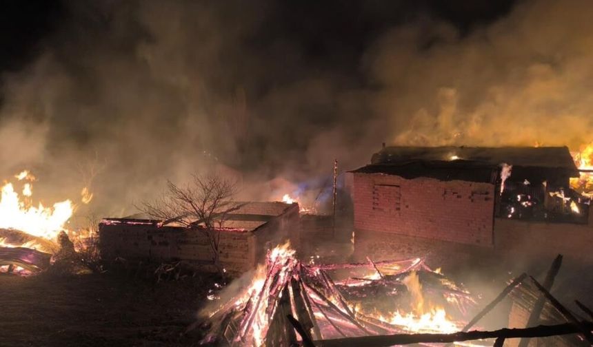 Köy Alevlere Teslim Oldu: Çok Sayıda Yapı Küle Döndü