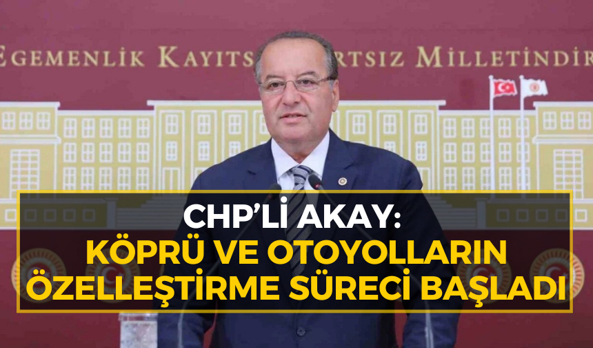 CHP'li Akay'dan "özelleştirilme" tepkisi