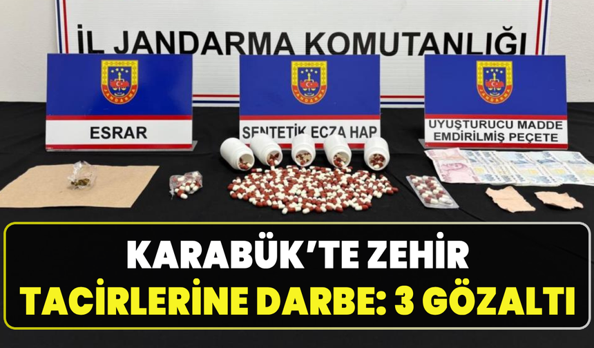 Karabük’te jandarmadan eş zamanlı baskın: 3 kişi gözaltında