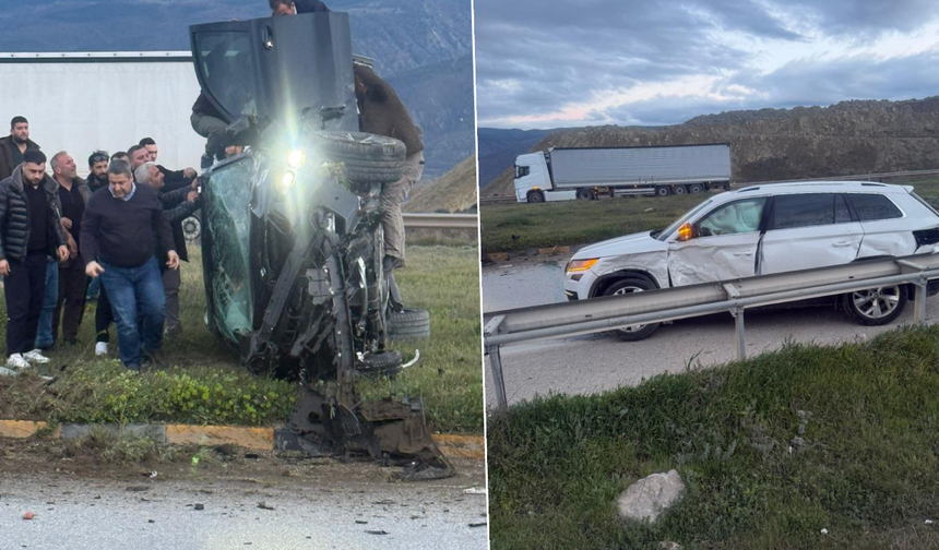 Tosya’da cip ile otomobil çarpıştı: 1 yaralı