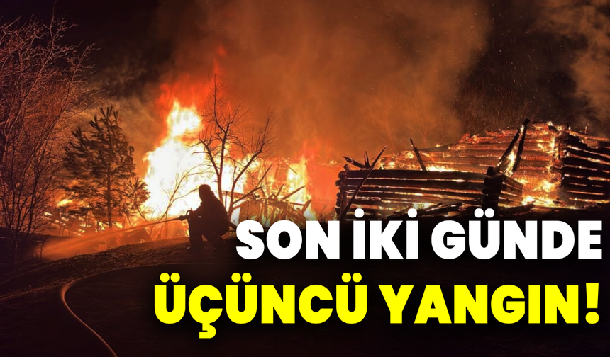 Eskipazar’da iki katlı ahşap ev alevlere teslim oldu
