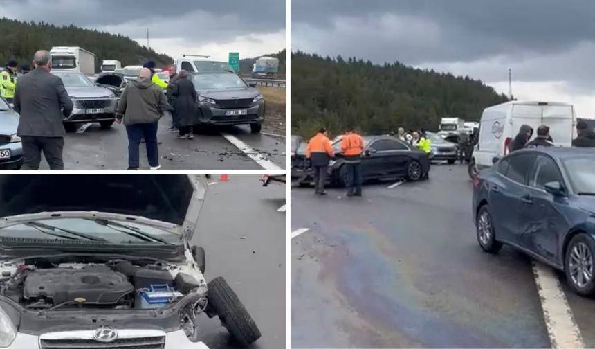 TEM’de Can Pazarı! 10 Araç Birbirine Girdi: Yaralılar Var