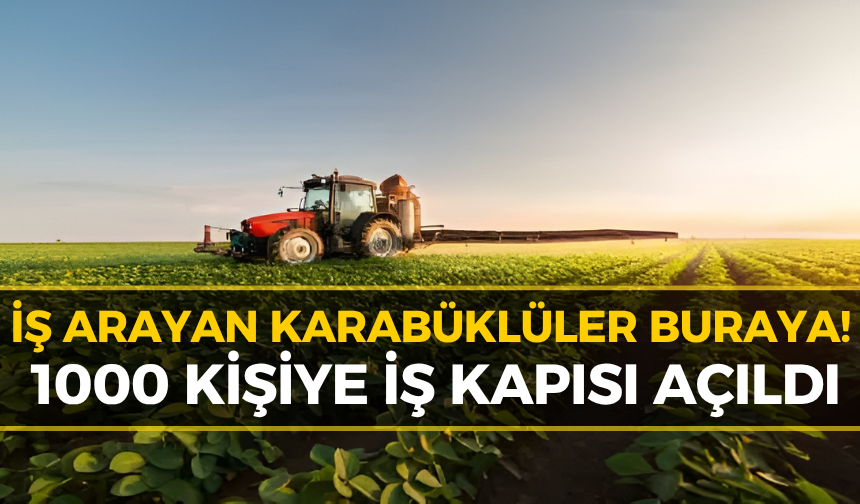 Karabüklülere İş Müjdesi: 1000 Kişilik Dev İstihdam Fırsatı!