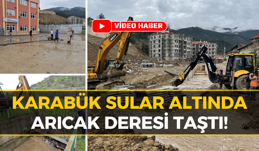 Karabük’te Korkutan Gece: Dere Taştı, Kanallar Doldu!