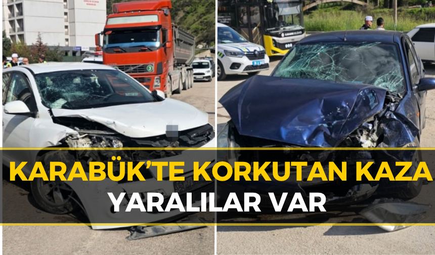 Karabük'te İki Otomobil Kafa Kafaya Girdi