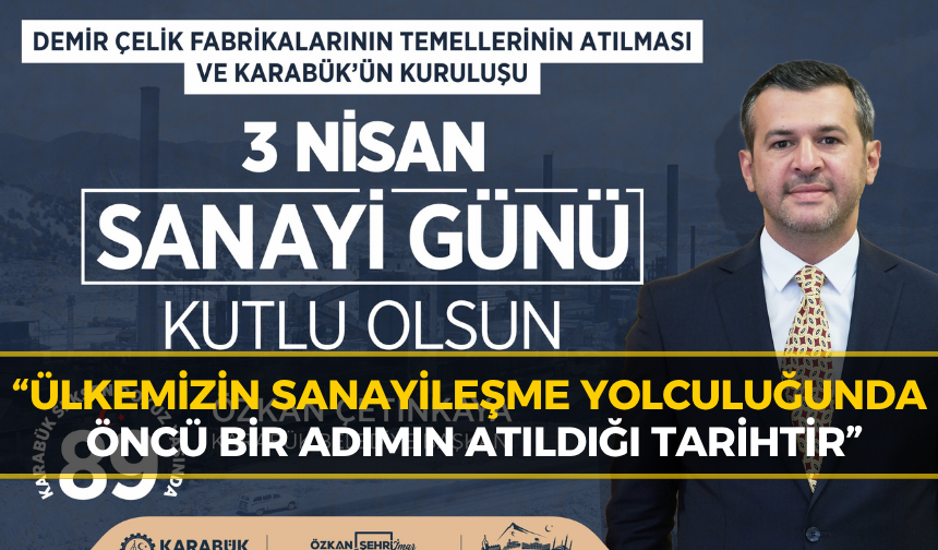 Başkan Çetinkaya'dan 3 Nisan Mesajı!
