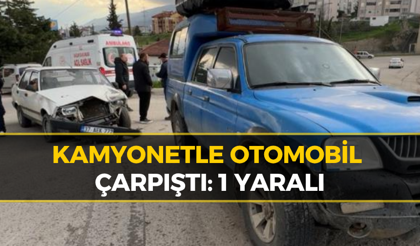 Safranbolu’da Kamyonet ve Otomobil Çarpıştı: 1 Yaralı