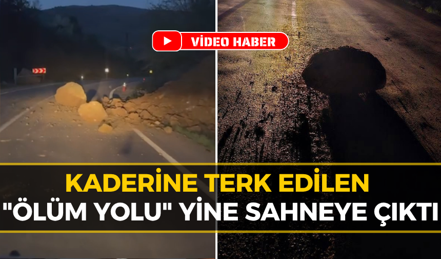 Yol Değil Kabus: Dev Kayalar Karabük-Yenice Yoluna Düştü