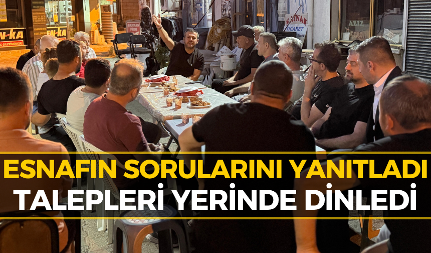 Başkan Çetinkaya Esnafla Bir Araya Geldi