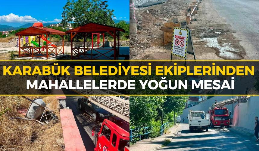 Karabük Belediyesi Ekipleri Sahada Çalışmalarını Sürdürüyor